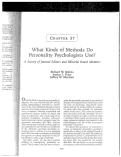Cover page: What kinds of methods do personality psychologists use?: A survey of journal editors and editorial board members