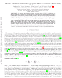 Cover page: Ab Initio Calculation of Molecular Aggregation Effects: A Coumarin-343 Case Study