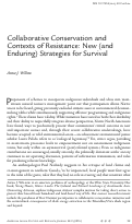 Cover page: Collaborative Conservation and Contexts of Resistance: New (and Enduring) Strategies for Survival