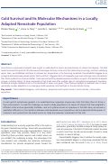 Cover page: Cold survival and its molecular mechanisms in a locally adapted nematode population