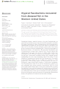 Cover page: Atypical flavobacteria recovered from diseased fish in the Western United States.