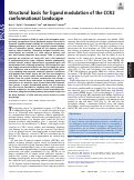 Cover page: Structural basis for ligand modulation of the CCR2 conformational landscape