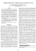 Cover page: Modelling Political Source Credibility of Election Candidates in the USA