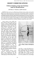 Cover page: Citrus tristeza virus in Corsica and its Eradication