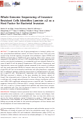 Cover page: Whole-Genome Sequencing of Invasion-Resistant Cells Identifies Laminin α2 as a Host Factor for Bacterial Invasion