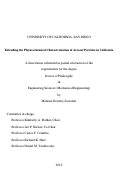 Cover page: Extending the physicochemical characterization of aerosol particles in California