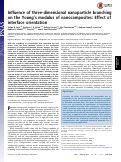 Cover page: Influence of three-dimensional nanoparticle branching on the Young’s modulus of nanocomposites: Effect of interface orientation