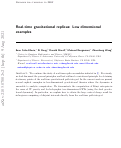 Cover page: Real-time gravitational replicas: Low dimensional examples