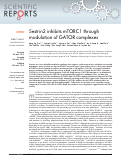 Cover page: Sestrin2 inhibits mTORC1 through modulation of GATOR complexes.