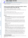 Cover page: Medical cannabis legalization and opioid prescriptions: evidence on US Medicaid enrollees during 1993–2014