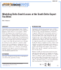 Cover page: Modeling Delta Smelt Losses at the South Delta Export Facilities