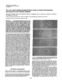 Cover page: Use of a laser-induced optical force trap to study chromosome movement on the mitotic spindle.