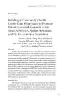 Cover page: Building a Community Health Center Data Warehouse to Promote Patient-Centered Research in the Asian American, Native Hawaiian, and Pacific Islanders Population
