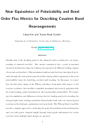 Cover page: Near equivalence of polarizability and bond order flux metrics for describing covalent bond rearrangements