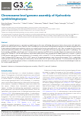 Cover page: Chromosome-level genome assembly of Hydractinia symbiolongicarpus.