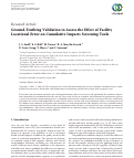 Cover page: Ground-Truthing Validation to Assess the Effect of Facility Locational Error on Cumulative Impacts Screening Tools