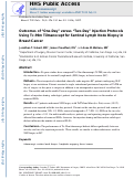 Cover page: Outcomes of “one‐day” vs “two‐day” injection protocols using Tc‐99m tilmanocept for sentinel lymph node biopsy in breast cancer