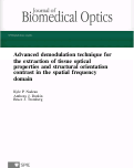 Cover page: Advanced demodulation technique for the extraction of tissue optical properties and structural orientation contrast in the spatial frequency domain.
