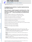 Cover page: Longitudinal 5-year prediction of cognitive impairment among men with HIV disease