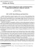 Cover page: The RNC's California Experiment: State and National Party Collaboration in Reforms to Minority Outreach