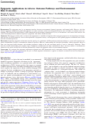 Cover page: Epigenetic Applications in Adverse Outcome Pathways and Chemical Risk Evaluation