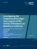 Cover page of Investigating the Temporary and Longer-Term Impacts of the COVID-19 Pandemic on Mobility in California