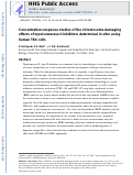 Cover page: Concentration-response studies of the chromosome-damaging effects of topoisomerase II inhibitors determined in vitro using human TK6 cells