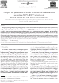 Cover page: Analysis and optimization of a solid oxide fuel cell and intercooled gas turbine (SOFC–ICGT) hybrid cycle