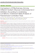 Cover page: Comparison of Effectiveness Among Different Sodium-Glucose Cotransoporter-2 Inhibitors According to Underlying Conditions: A Network Meta-Analysis of Randomized Controlled Trials.