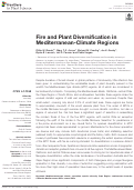 Cover page: Fire and Plant Diversification in Mediterranean-Climate Regions