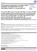 Cover page: The Frequency of Symptoms in Patients With a Diagnosis of Degenerative Cervical Myelopathy: Results of a Scoping Review.