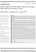 Cover page: Insurance impacts survival for children, adolescents, and young adults with bone and soft tissue sarcomas
