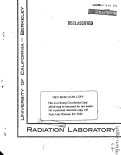 Cover page: THE RANGES OF FRAGMENTS FROM HIGH ENERGY FISSION OF URANIUM