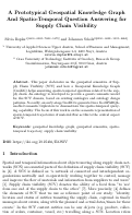 Cover page of A Prototypical Geospatial Knowledge Graph And Spatio-Temporal Question Answering for Supply Chain Visibility