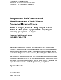 Cover page: Integration Of Fault Detection And Indentification Into A Fault Tolerant Automated Highway System