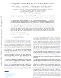 Cover page: Leading-order auxiliary-field theory of the Bose-Hubbard model