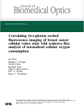 Cover page: Correlating two-photon excited fluorescence imaging of breast cancer cellular redox state with seahorse flux analysis of normalized cellular oxygen consumption