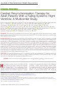 Cover page: Cardiac Resynchronization Therapy for Adult Patients With a Failing Systemic Right Ventricle: A Multicenter Study.