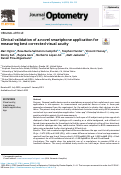 Cover page: Clinical validation of a novel smartphone application for measuring best corrected visual acuity