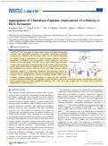 Cover page: Aggregation of Chameleon Peptides: Implications of α‑Helicity in Fibril Formation