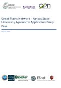 Cover page: Great Plains Network - Kansas State University Agronomy Application Deep Dive