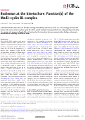 Cover page: Rashomon at the kinetochore: Function(s) of the Mad1–cyclin B1 complex
