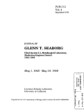 Cover page: Journal of Glenn T. Seaborg: Chief, Section C-1, Metallurgical Laboratory, Manhattan Engineer District, 1942-46 (Volume 4)