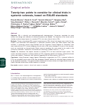 Cover page: Twenty-two points to consider for clinical trials in systemic sclerosis, based on EULAR standards