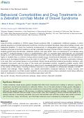Cover page: Behavioral Comorbidities and Drug Treatments in a Zebrafish scn1lab Model of Dravet Syndrome