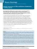 Cover page: Spatial concordance of DNA methylation classification in diffuse glioma