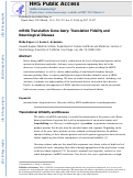 Cover page: mRNA Translation Gone Awry: Translation Fidelity and Neurological Disease.