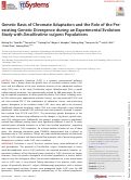 Cover page: Genetic Basis of Chromate Adaptation and the Role of the Preexisting Genetic Divergence during an Experimental Evolution Study with Desulfovibrio vulgaris Populations