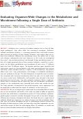 Cover page: Evaluating Organism-Wide Changes in the Metabolome and Microbiome following a Single Dose of Antibiotic