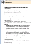 Cover page: Management of mineral and bone disorder after kidney transplantation